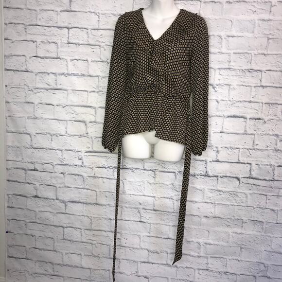 MAX STUDIO Ruffled Square Print Blouse - Picture 6 of 9